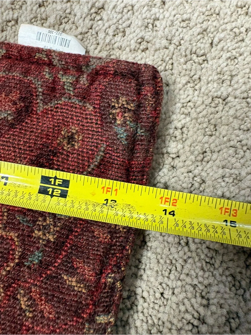 Crate&Barrel Red Paisley Table Runner Set